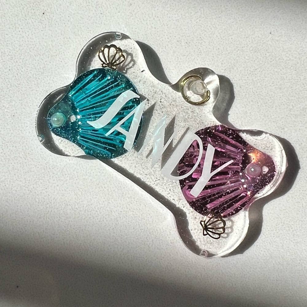 Resin Dog Name Tag